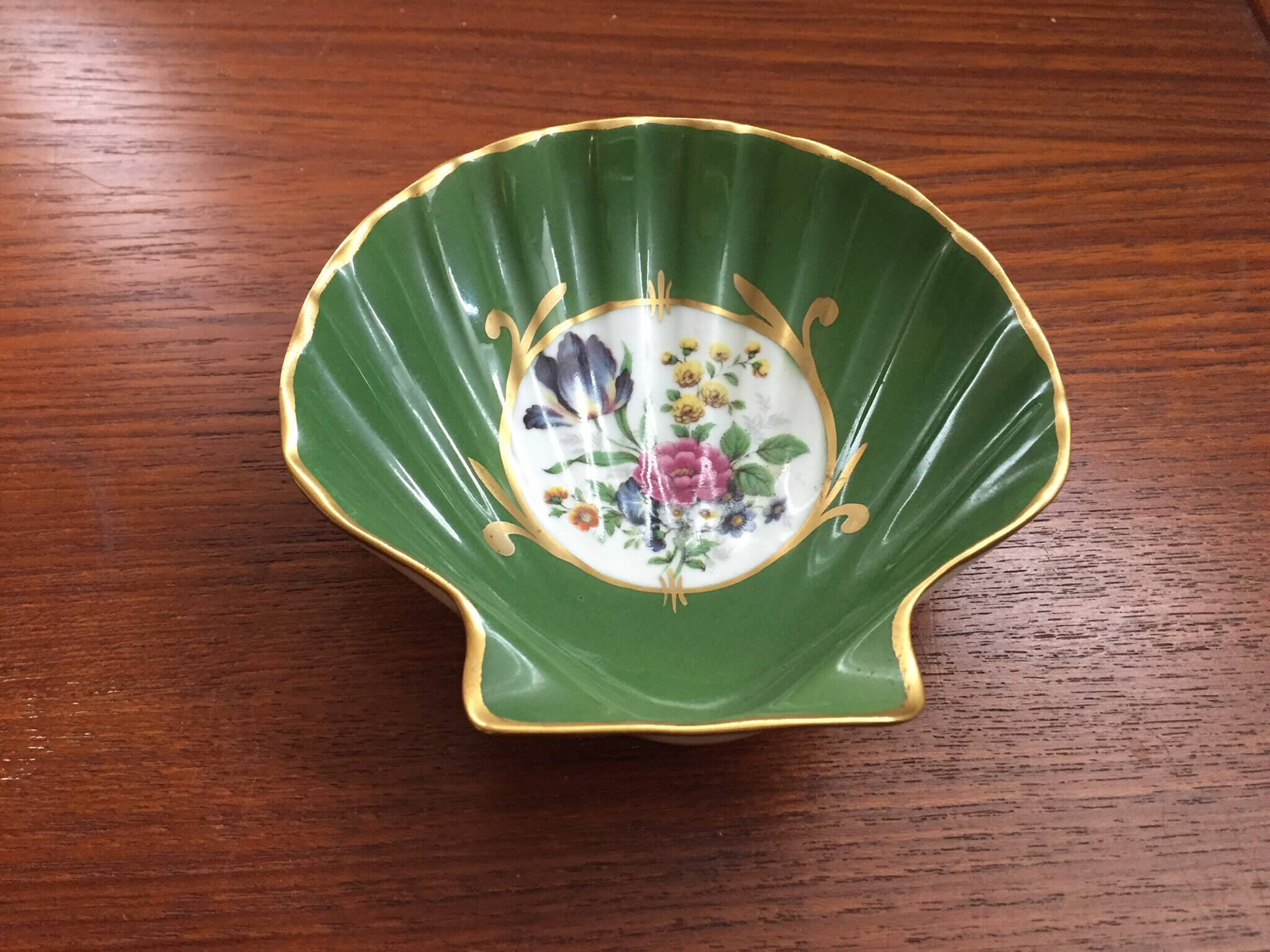 Vintage Limoges Shell Dish with Handpainted Gold Trim Etsy