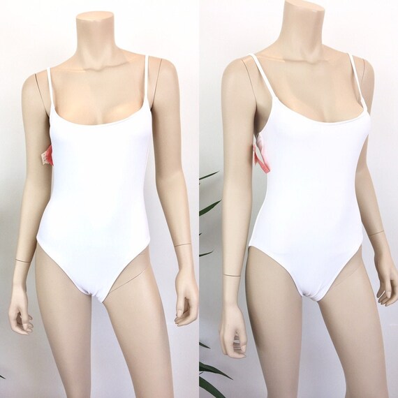Vintage White Anne Cole Minimalist One Piece Swim