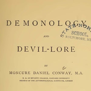 Demonology and Devil-Lore (1879) - Witchcraft, Magic, Occult (PDF)