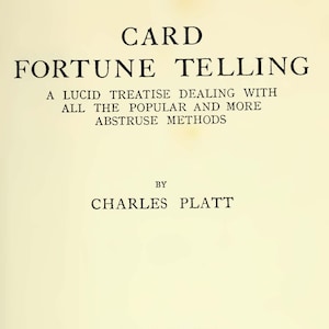 Karte Wahrsagen von Charles Platt (1920) Hexerei Schwarze Magie Spiritismus Wicca Okkulte Sigils Omen Wahrsagung Buch