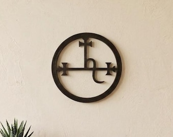 Sigil of Lilith Altar Decor Dark Goddess Symbol Statue, Occult Wall Hanging Seal of Lilith Shrine Display, Gothic Witch Gift