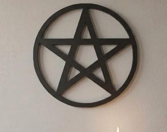 Pentagram Pentacle Altar Decor - Wiccan Pagan Wall Art, Spiritual Home Decoration, Witchcraft Supplies, Occult Gift