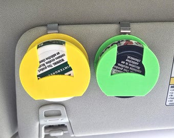Visor Clip Holder: Zyn SNUS Nicotine Pouch or Dip Can Car Accessory - Personalized custom gift