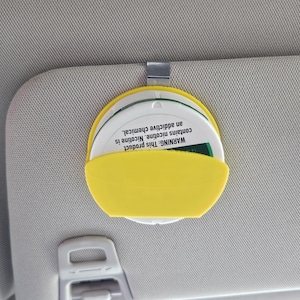 3D Printed Visor Clip Holster Holder for SNUS Nicotine pouch cans: Car Accessory.