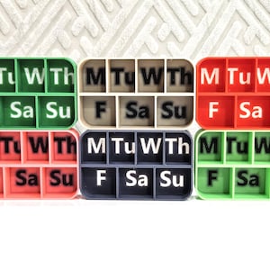 3D Printed Weekly Pill Organizer Insert for Altoid Tin