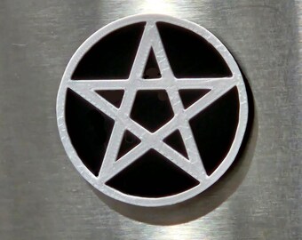 Pentacle Pentagram Refrigerator Magnet Wicca Pagan Gothic Decor Biodegradable