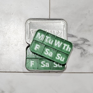 14-Day Pill Organizer Insert for Altoid Tin: 3D-Printed Medication Holder