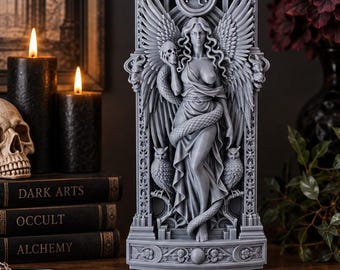 Lilith Statue, Gothic Goddess Sculpture, Dark Feminine Altar Decor, Demon Queen Figurine, Occult Witchy Home Decor, Pagan Gift