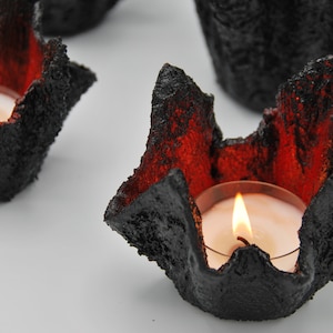 BESTSELLER Gothic Wedding Tea light Holder, Small Concrete Votive candle holder, Unity candle Gothic Wedding Favors for guests in bulk