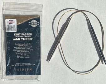 Addi Turbo Circular Knitting Needle: US 10.5 (6.5mm), 32"