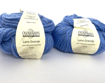 Blue Peruvian Highland Wool Yarn: Cascade Lana Grande, Super Bulky
