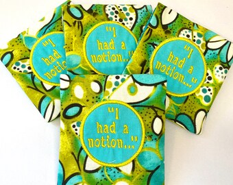 Embroidered Stitch Marker Holder: Floral Knitting Notions Pouch