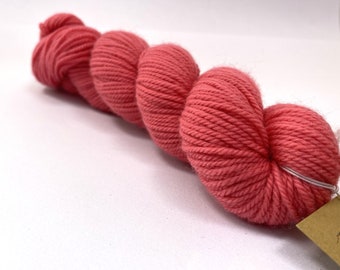 Organic Merino Sport Weight Yarn: TeaBerry Pink, 165 yards