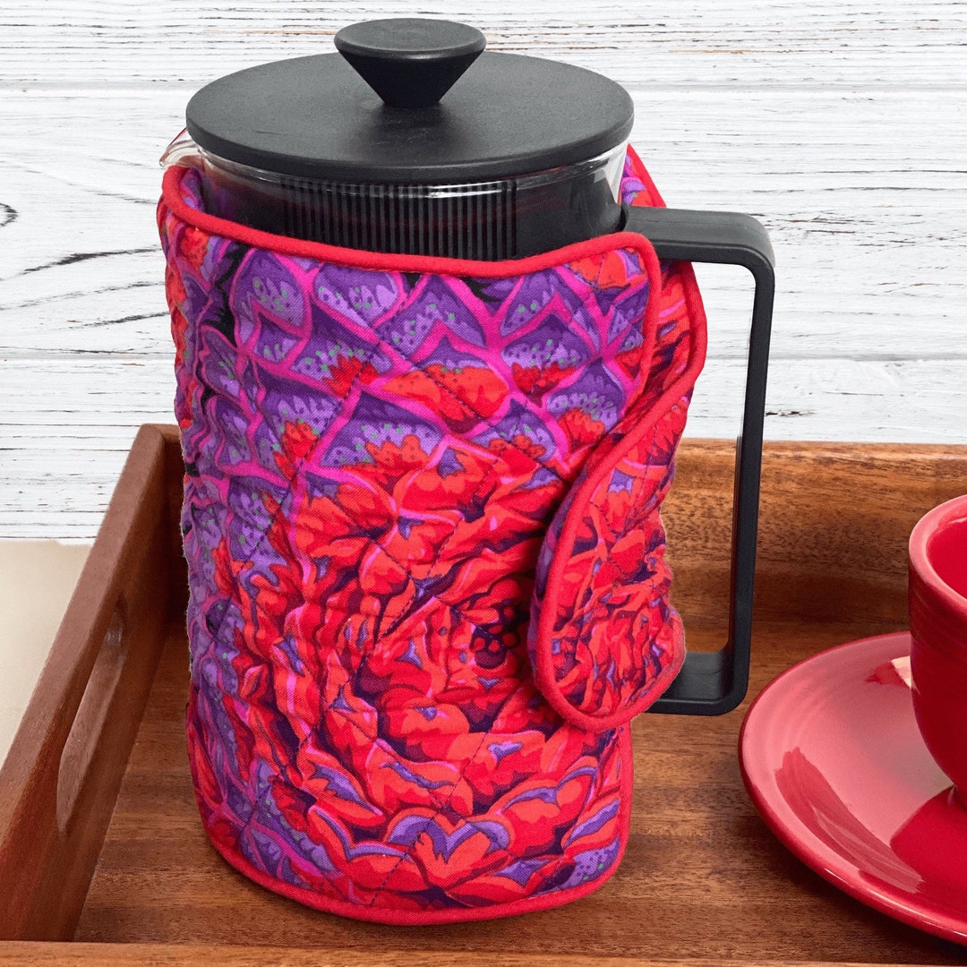 Succulent Press Pot Cozy in Red and Purple. Contemporary Decor Cozy for ...