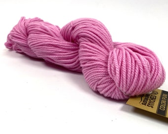 Organic Merino Wool Sport Weight Yarn, Prism Pink, 165 yards