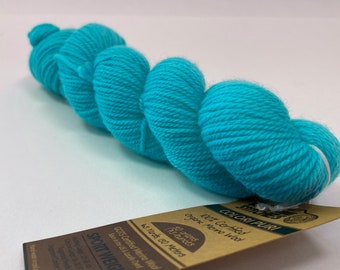 Blue Organic Merino Sport Weight Yarn, 165 yards