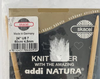 Addi NATURA Bamboo Circular Knitting Needle - US 7 (4.5mm), 24”