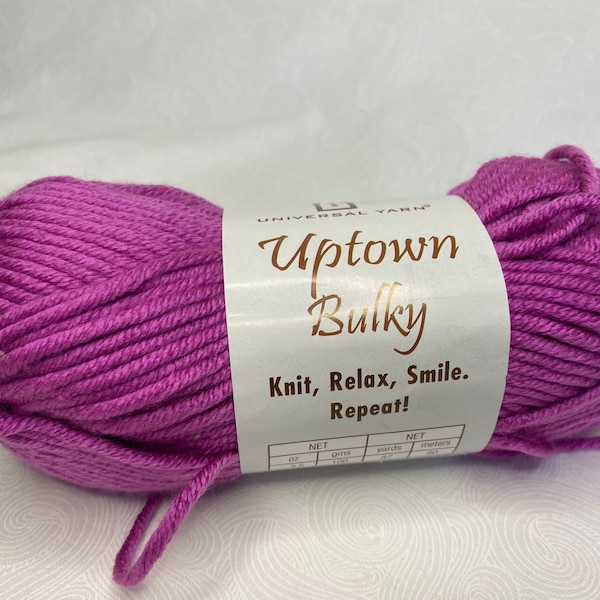 Uptown Super Bulky in Plum. Yarn destash!  Super Bulky weight yarn. Each Skein is 87 yards each. Bulky scarft or hat yarn.