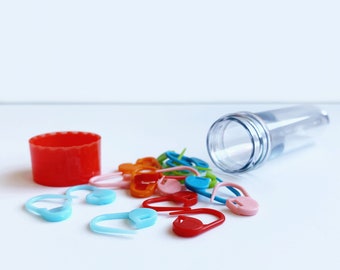 Lori Holt Stitch Markers Set with Twist Top Storage Tube
