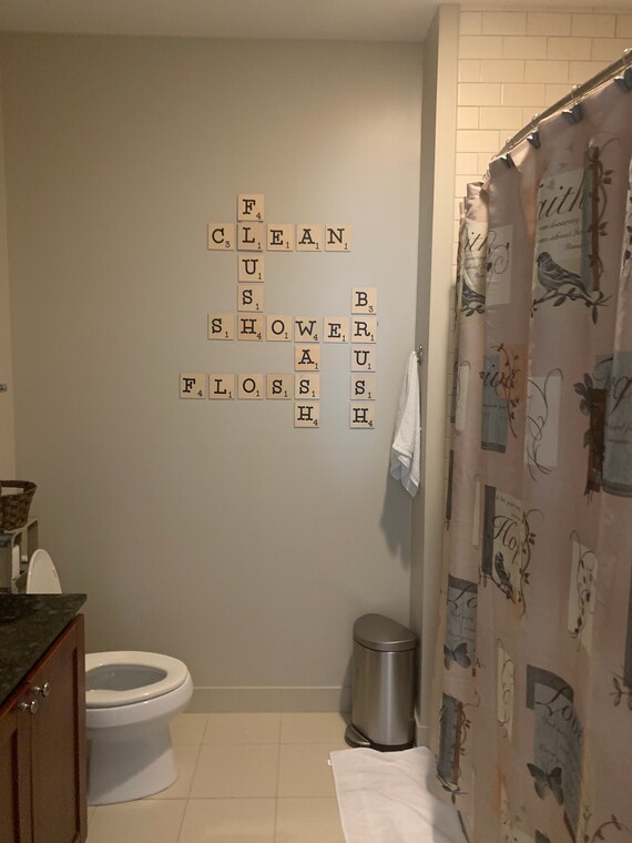 Scrabble Wall Decor Etsy