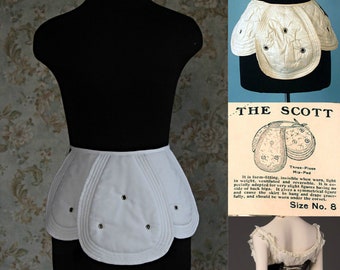 Edwardian Hip Pad, The Scott hip pad replica, c. 1905, hip pad, hip improver, bum pad for historical costume