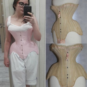 Custom Edwardian 1900s corset, S bend corset made to measure, Gibson Girl style, midbust fit | Shipped from the EU