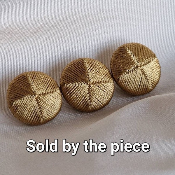 By the piece 20mm Death's Head thread wrapped historical passementerie buttons, Yellow gold color