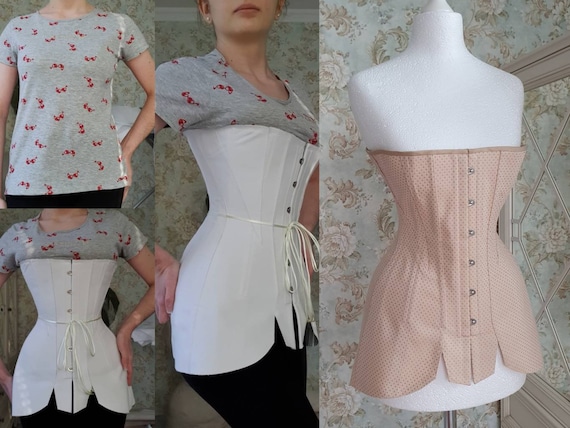 Made-to-measure Custom 1910s Late Edwardian Midbust Longline