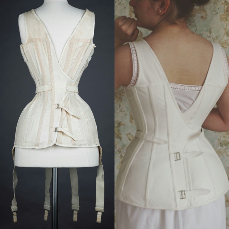 CUSTOM DRAFTED Printable Edwardian Corset Pattern Sahlin corset pattern S-bend corset 1900s corset pattern