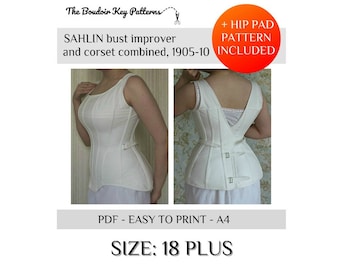 Victorian Corsets – Old Fashioned Corsets & Patterns     20 PLUS Printable Edwardian Corset Pattern Sahlin corset pattern 1900s S-bend corset pattern $18.00 AT vintagedancer.com