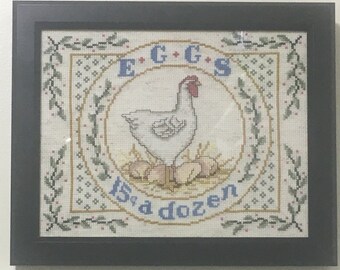 Huevos - ACABADO hecho a mano contado punto de cruz imagen