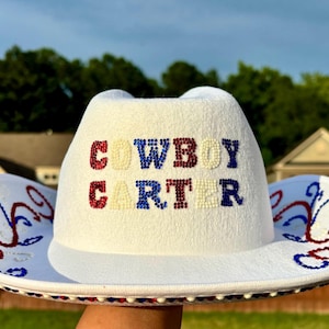 Cowboy Carter Red, White, and Blue Hat