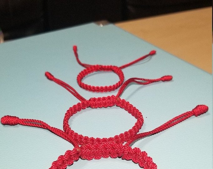 Red Bracelet, Protection Bracelet, Good Luck Bracelet, Nylon String Bracelet, Friendship Bracelet