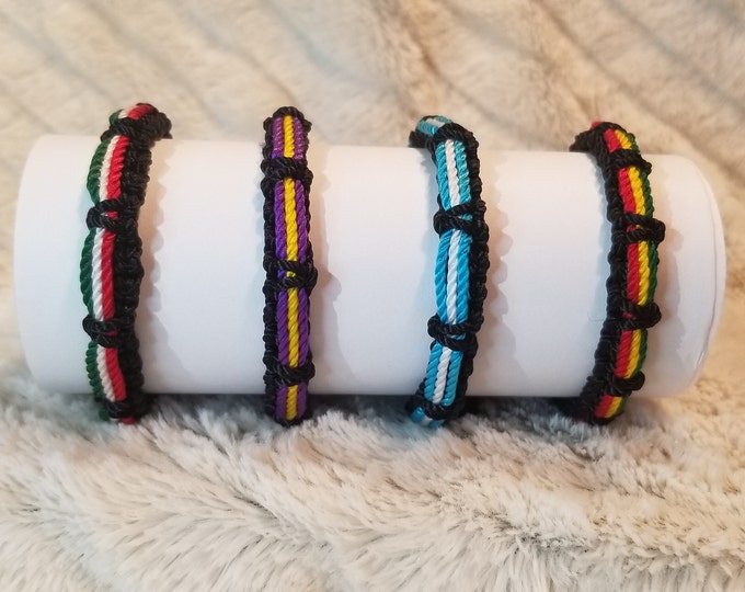 Nylon String Bracelet, Tri-Colored Nylon Bracelet