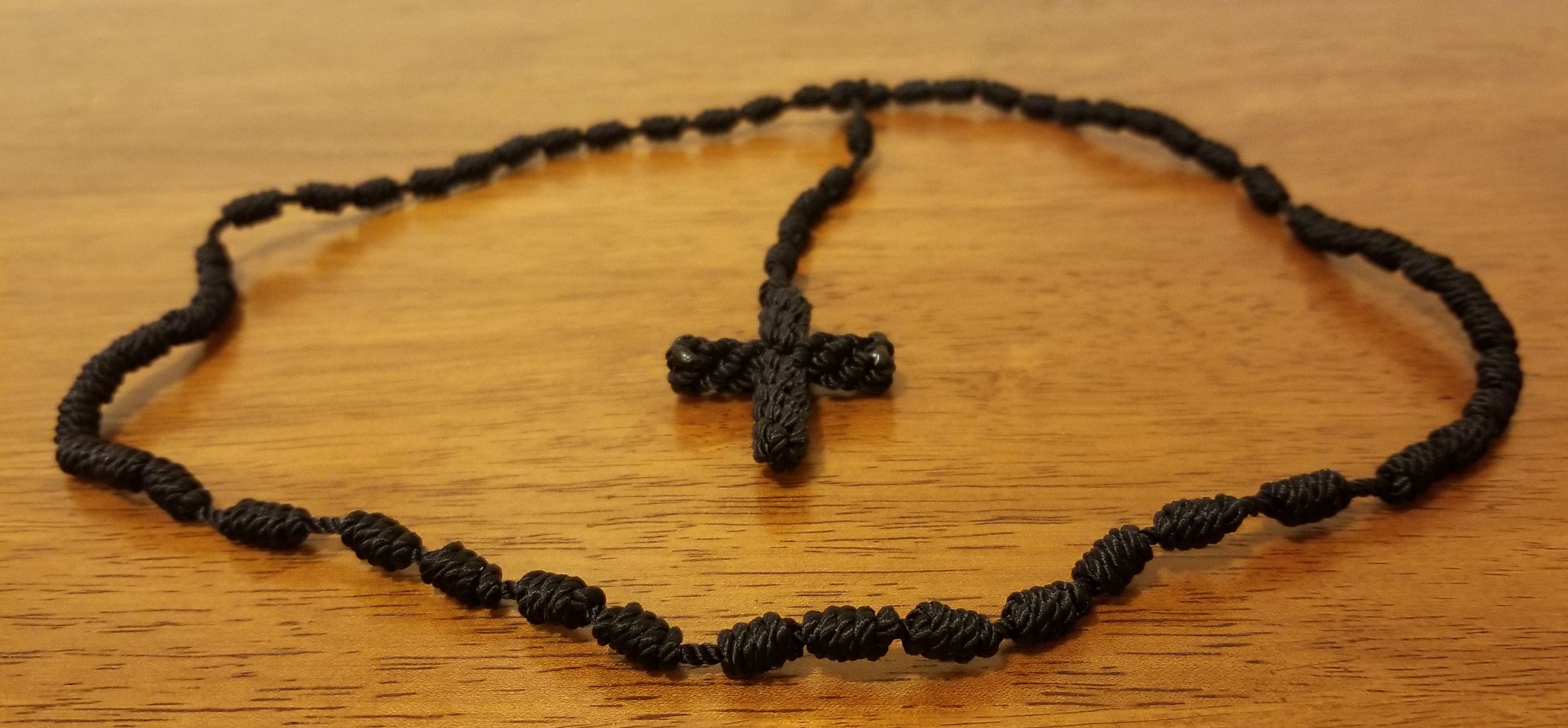 Rosary Necklace, Rosario Collar, Nylon String Rosary Rosary Necklace, Rosario Collar, Nylon String Rosary