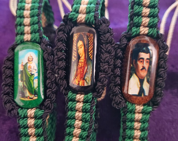 Our lady Of Guadalupe,Virgen de Guadalupe,Saint Jude,San Judas Tadeo,Jesus Malverde bracelet,Virgen Maria,Religious,Malverde bracelet