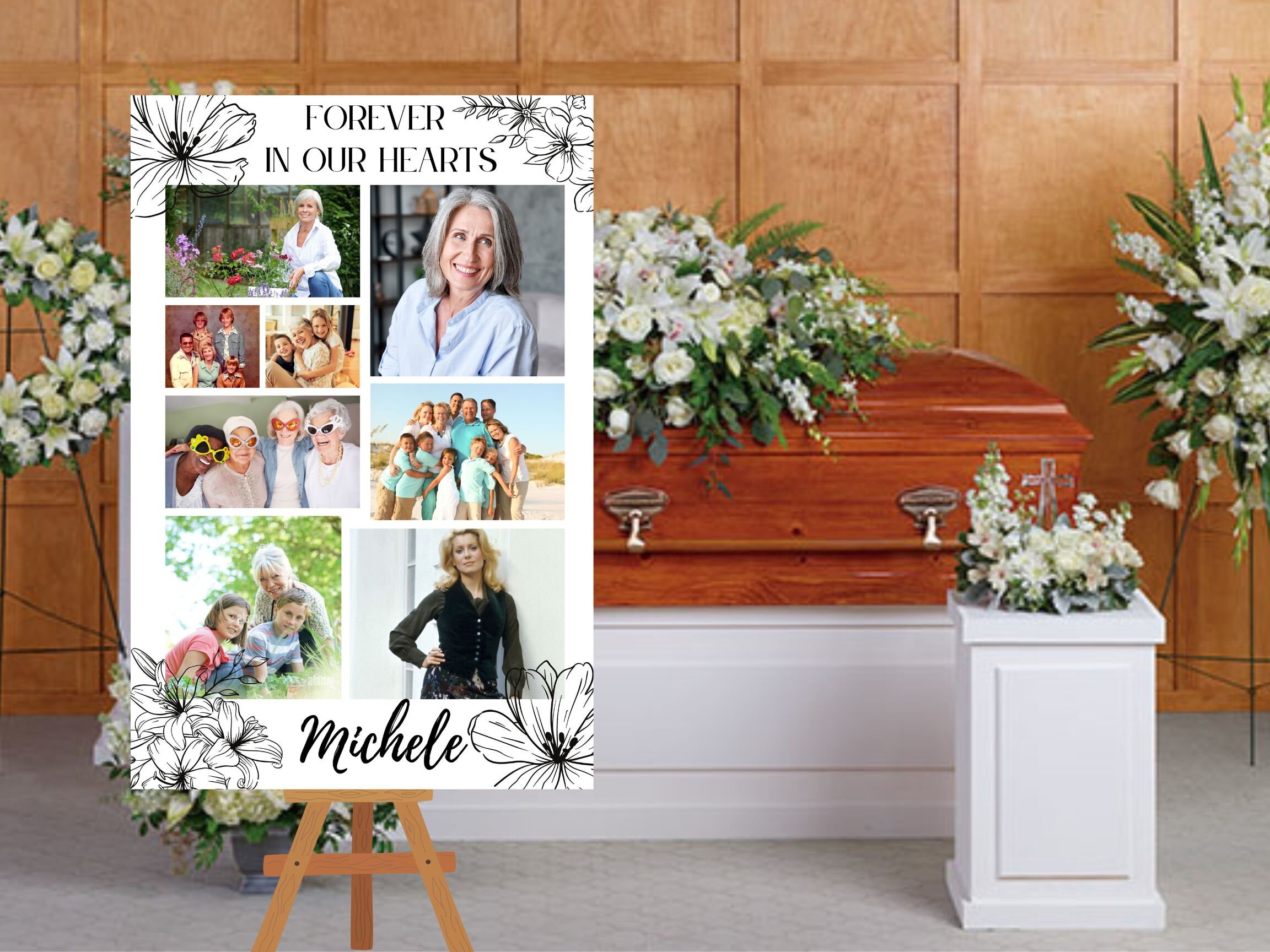 Funeral Memorial Photo Boards, Funeral Photo Memory Boards, Memorial