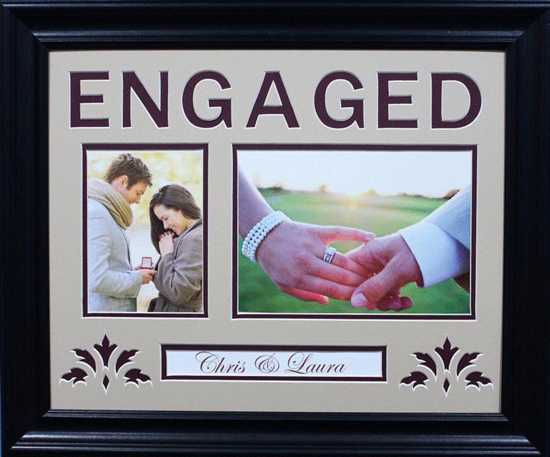 Personalized Engagement Frame Engagement Gift Bridal Shower Etsy