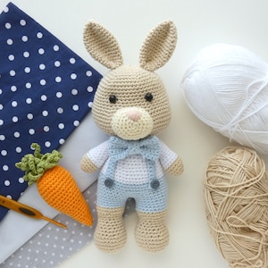 Easter Crochet Bunny PDF Pattern, Amigurumi