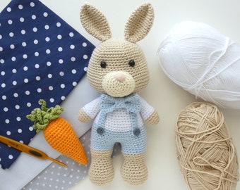 Easter Crochet Bunny PDF Pattern, Amigurumi