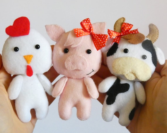 cow and chicken plush
