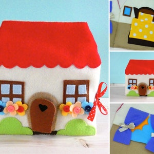 PDF Quiet Book Sewing Pattern & Tutorial - felt pattern, dollhouse sewing pattern, soft toy pattern, DIY busy book