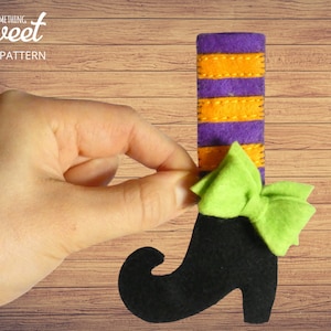 Halloween ornament sewing  PATTERN PDF  - Halloween easy  felt ornament, plush pattern for beginner, stuffed toy, Halloween garland,