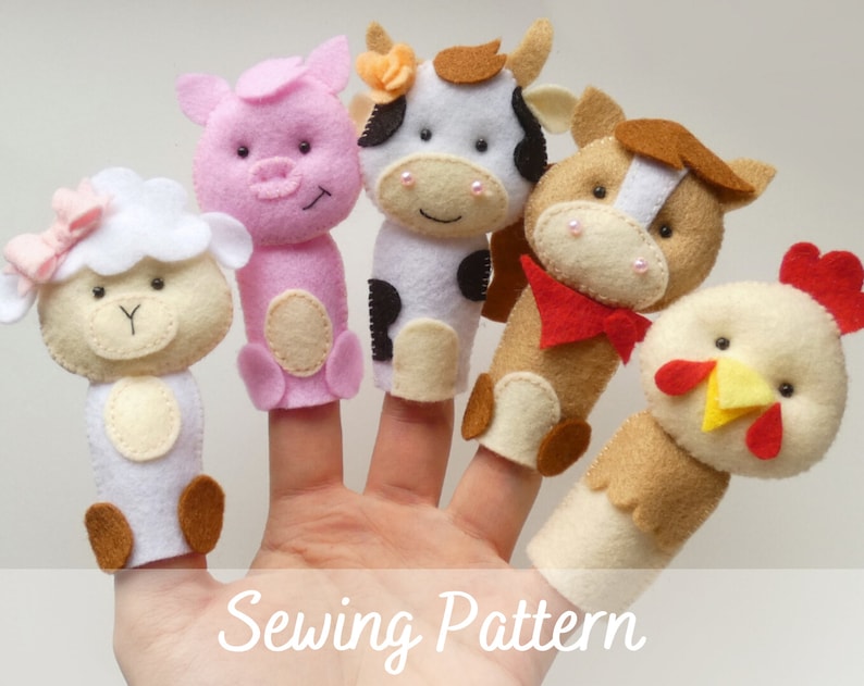 PDF Felt Farm Animals Sewing PATTERN & Tutorial Etsy