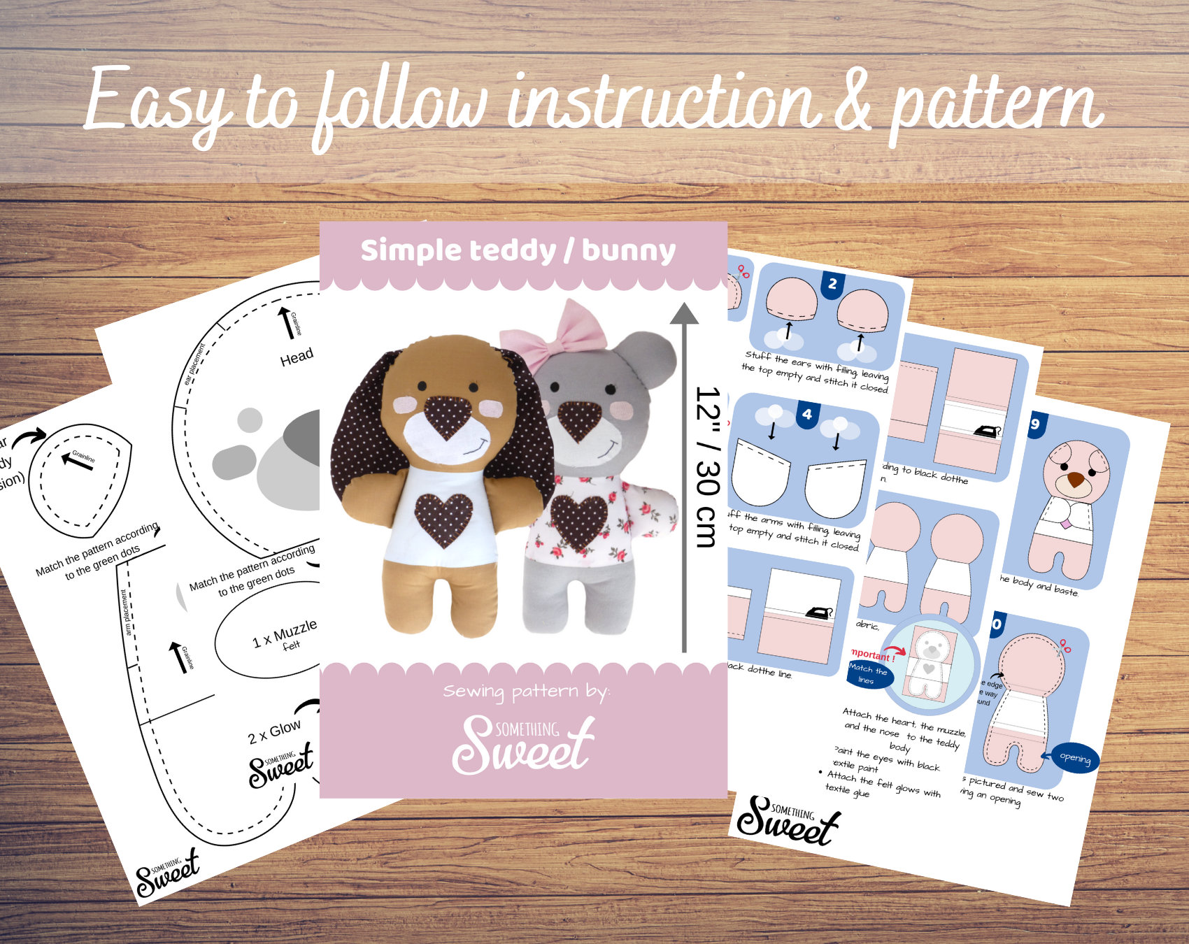 PDF Simple Memory Teddy Bear Sewing PATTERN & Tutorial - Etsy Australia