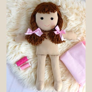PDF Rag Doll Sewing PATTERN & Tutorial - cloth doll pattern, fabric doll pattern, softie toy pattern, dress up doll