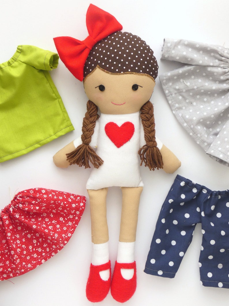 PDF Rag Doll With Clothes Sewing PATTERN & Tutorial Dress up Etsy