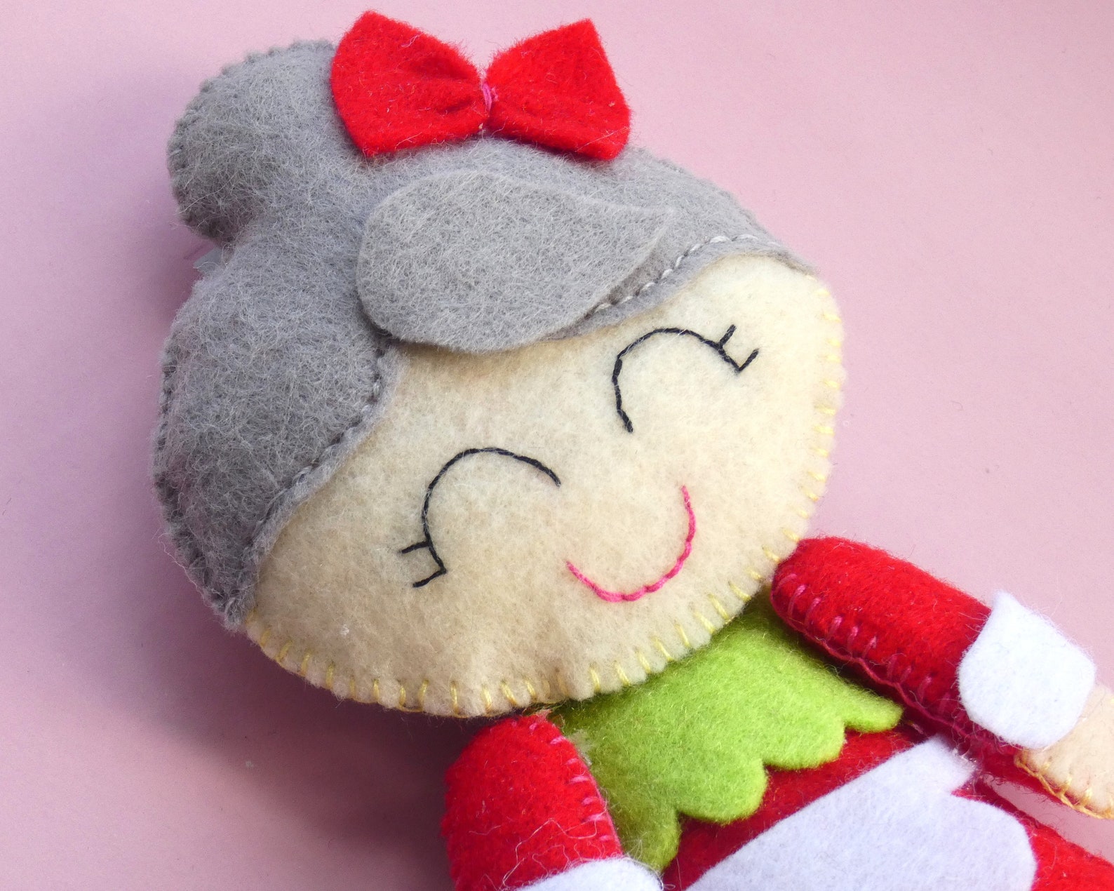 Mrs. Santa Felt Sewing PATTERN PDF &amp; Tutorial Christmas Felt | Etsy