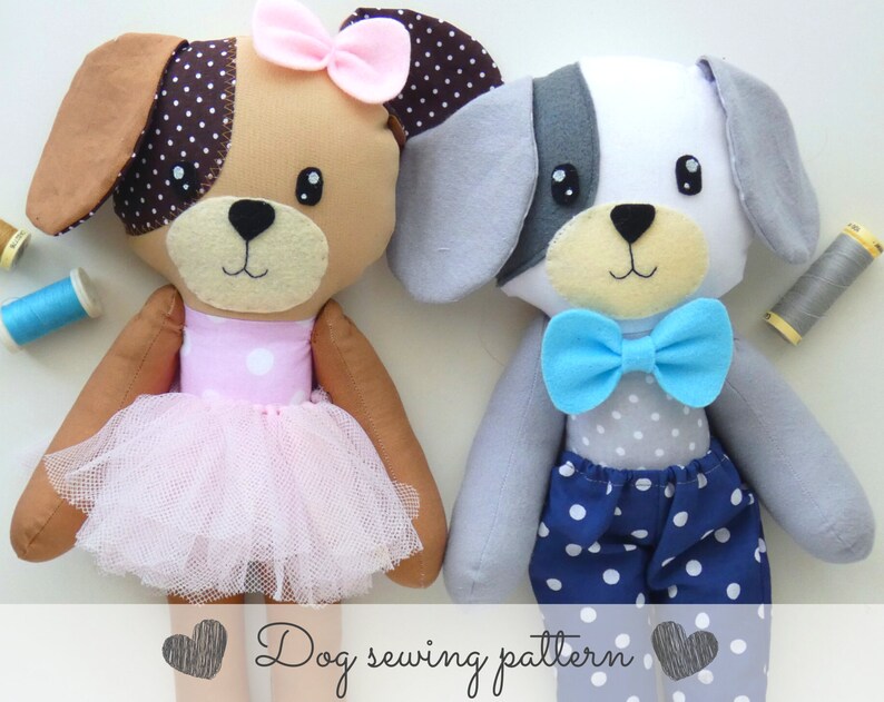 PDF Dog Doll Sewing PATTERN & Tutorial Animal Rag Doll Etsy Australia