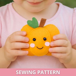 Pumpkin Sewing PATTERN PDF - easy felt sewing project for beginners, Halloween ornament, Thanksgiving decor, hand sewing  stuffed pumpkin